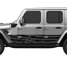 US Patriotique Flag en détresse Splash Wrap côté portes latérales en vinyle autocollant ajuster Jeep Wrangler 2
 3