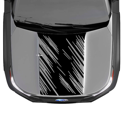 Autocollant en vinyle style usé pour capot de Subaru Forester
