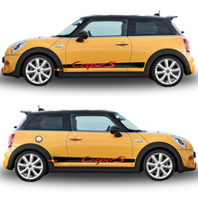 Mini Cooper S Side Stripe Lettring Porsche Style Graphics Decal
 2