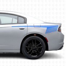 Autocollant décalcomanie latéral en vinyle à rayures style stroboscope pour Dodge Charger 2015-2026_2