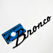 Brronco Banques extérieures badges Fender Tailgate Emblem 3d Badge Blue vs Black
 2