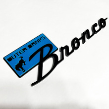 Brronco Banques extérieures badges Fender Tailgate Emblem 3d Badge Blue vs Black
 3