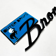 Brronco Banques extérieures badges Fender Tailgate Emblem 3d Badge Blue vs Black
 5
