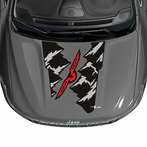 Autocollant vinyle personnalisé Montagnes Aigle capot pour Jeep Cherokee Trailhawk 1