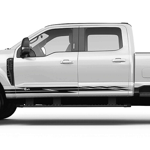 Autocollants Vinyles Bandes Latérales de Bas de Caisson Graphiques Flash pour Musclecar truck F-250 F-350