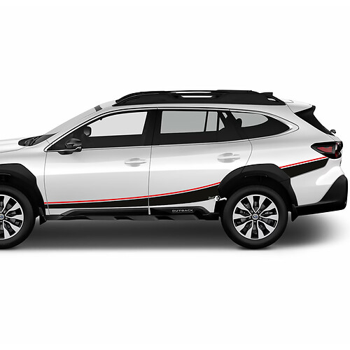 Rayures de porte latérale de la porte en vinyle Graphique d'autocollant pour Suba Outback

