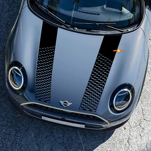 Mini John Cooper Works AC Schnitzer Hood and Side Doors Stripes Rally Decal and Graphics Sticker 2
