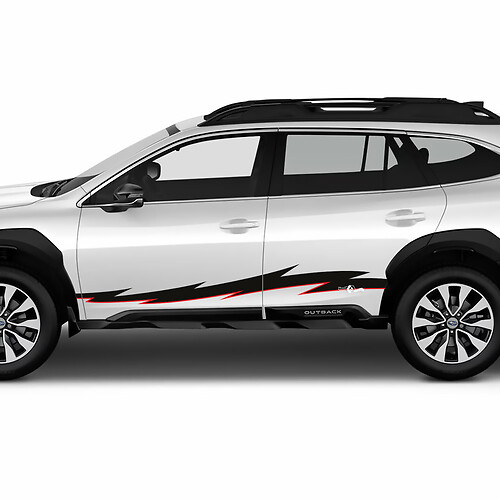 Suba Outback Side Stripes en vinyle - autocollant graphique sportif
