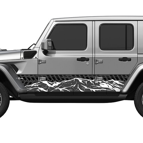 US Patriotique Flag en détresse Splash Wrap côté portes latérales en vinyle autocollant ajuster Jeep Wrangler
