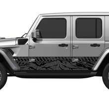 US Patriotique Flag en détresse Splash Wrap côté portes latérales en vinyle autocollant ajuster Jeep Wrangler
 2
