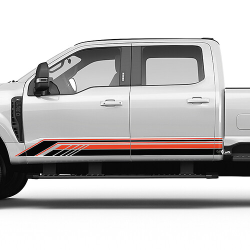 FORD F150 F250 F350 ROCKER PANNEUX STRIPRES SIGRATIONS VINYLES GRAPHIQUES 2 COULEURS
