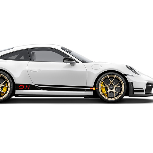 911 Porsche GT3 Stripes latérales Decal en vinyle - Sticker graphique de course

