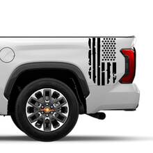 Paire Toyota Tundra Lit côté arrière arrière arrière détruit Grange USA Flag Structes de logo en vinyle Autocollants autocollants 2
 3