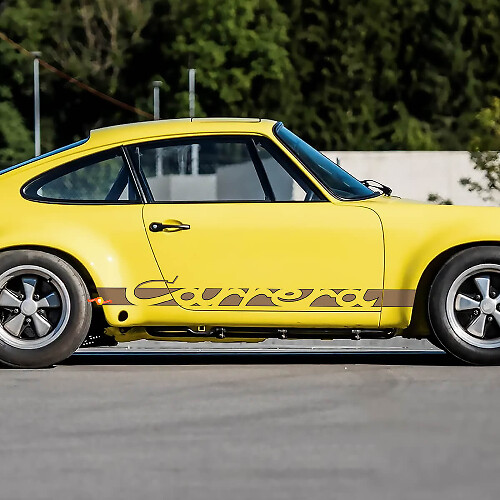 Porsche 911 Carrera rayures autocollants côté autocollant couleurs de contour
