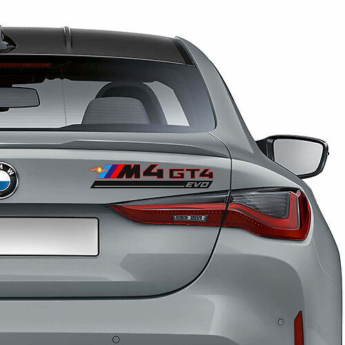 Autocollant vinyle style coffre arrière M4 GT4 EVO pour BMW