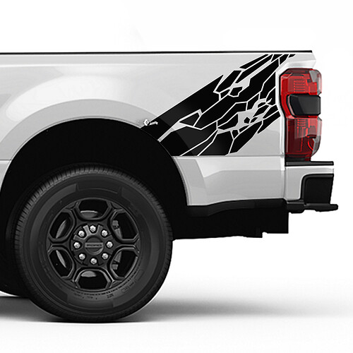Ford F150 F250 F350 Splash Grunge Skin Style Kit de style - Sticker en vinyle de chevet
