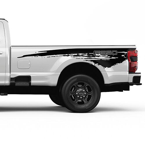 Ford F350 Lit Side Splash Secal Decal Kit autocollant en vinyle Set Set Side Graphiques
