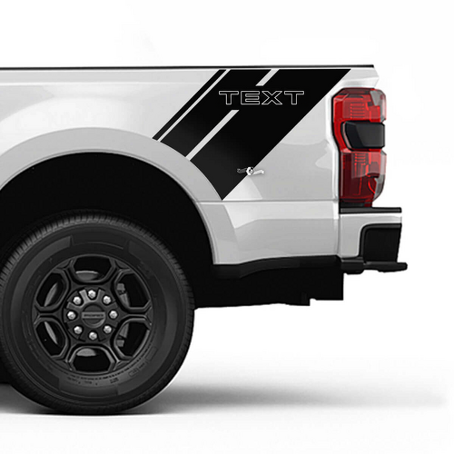Musclecar F350 Lit Stripes latérales Kit de décalcomanie Sticker Vinyl Set Set Side Graphics
