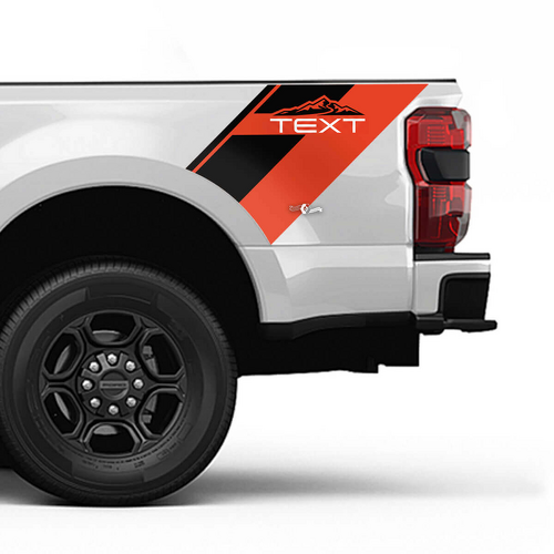 Musclecar F350 Lit Stripes latérales Kit de décalcomanie Sticker Vinyl Set Set Side Graphics
