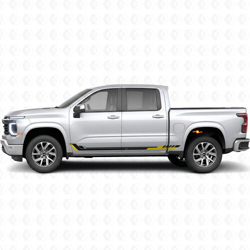 Bandes de vinyle Racing Line pour porte et bas de caisse pour Chevrolet Silverado 1500 Nouvelle Génération 2027_1