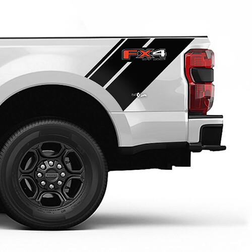 Ford FX4 Lit Stripes latérales Kit de décalcomanie Sticker Vinyl Set Set Side Graphics

