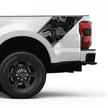 Ford Topographic Map Lit Stripes Side Kit Sticker Sticker Sticker Set Side Graphics
 2