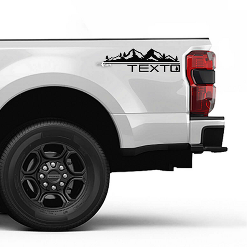 F350 MONTAGNES ARRES LIT BRIPES SIGRATIQUES DE DÉCALLE KIT VINYLE Autocollant Set Side Graphiques pour les camions Musclecar
