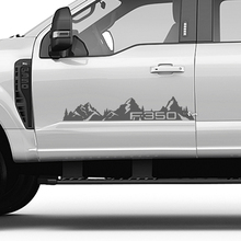 F350 MONTAGNES ARRES LIT Portes latérales rayures Kit de décalage Kit d'autocollant en vinyle Set Graphique latérale pour les camions Ford
 2