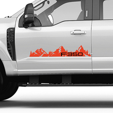 F350 MONTAGNES ARRES LIT Portes latérales rayures Kit de décalage Kit d'autocollant en vinyle Set Graphique latérale pour les camions Ford
 3