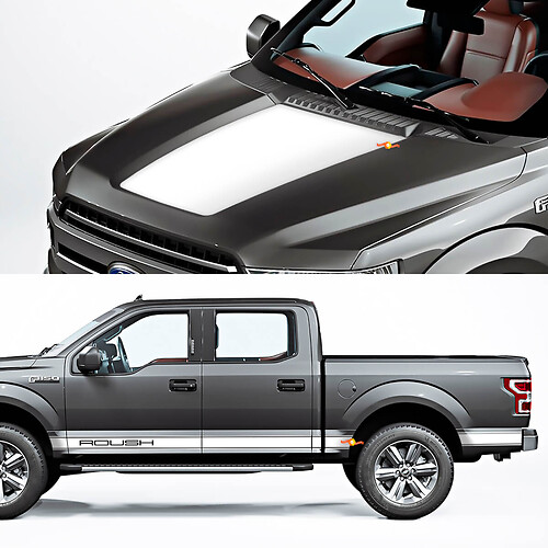 Panneau à bascule latérale et décalcomanie du capot ajustement graphique à Ford F150 Raptor Roush
