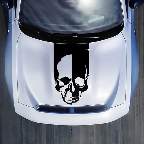 Hood Skull Stripe Decal Sticker pour Dodge Charger Electric
