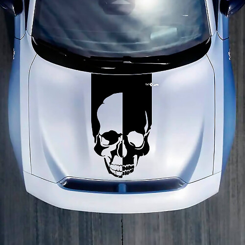 Hood Skull Stripe Decal Sticker pour Dodge Charger Electric
