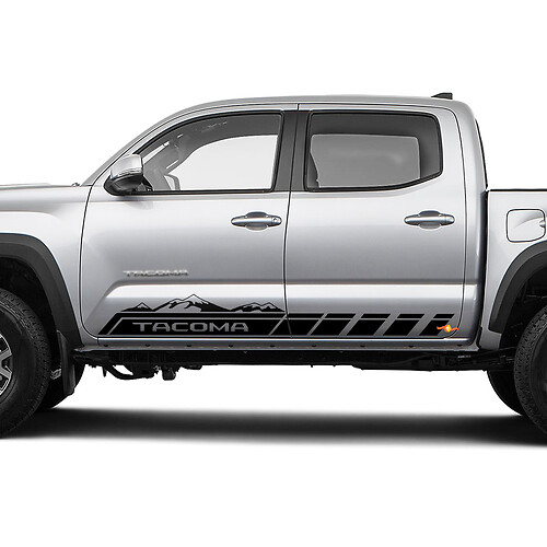 Texte personnalisé pour TRD Pro Doors Vinyl Decal Sticker pour Toyota Tacoma Tundra + Gire les décalcomanies TRD
