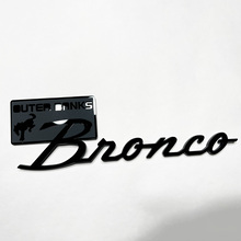 Brronco Banques extérieures badges Fender Tailgate Emblem 3d Badge Gray vs Black
 2