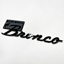 Brronco Banques extérieures badges Fender Tailgate Emblem 3d Badge Gray vs Black
 3