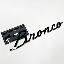Brronco Banques extérieures badges Fender Tailgate Emblem 3d Badge Gray vs Black
 4