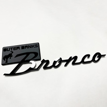 Brronco Banques extérieures badges Fender Tailgate Emblem 3d Badge Gray vs Black
 5