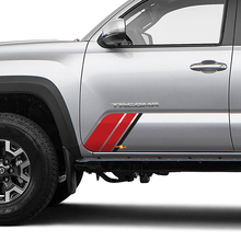 Stripes patrimoniales du panneau de bascule latérale autocollant de décalcomanie en vinyle pour Toyota Tacoma
 3