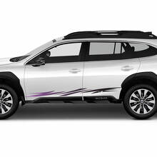 Décalcomanie en vinyle à dégradé de bandes latérales - Autocollant graphique sportif pour Subaru Outback
 2