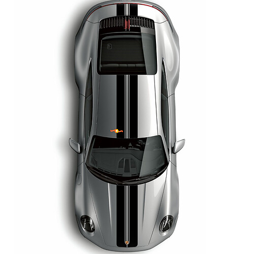 Porsche 997 Carrera Hood Toit Trunk décalants Autocollants Graphiques enveloppe
