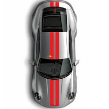 Kit de décalcomanies en vinyle pour rayures jumelles sur le capot arrière du toit pour Porsche 997 Carrera_3