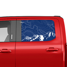 Graphiques d'autocollant en vinyle de la carte topographique des montagnes latérales pour les camions Ford 2
 3