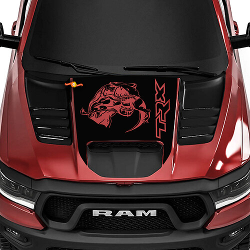 Hood T-rex manger Raptor bon autocollant pour Dodge Ram 1500 TRX TRX Vinyl Decal Graphic
