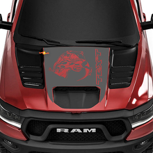 Début de capot style T-Rex autocollant vinyle pour camion Dodge Ram 1500 TRX_3