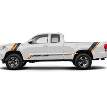 Toyota Tacoma Vintage Stripes Topographic Map Side Hood Tailgate Stickers Stickers
 2