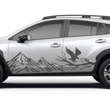 Portes latérales Mountains de paysage d'aigle en vinyle autocollante - Graphic Sticker Universal Fit Suba
 3