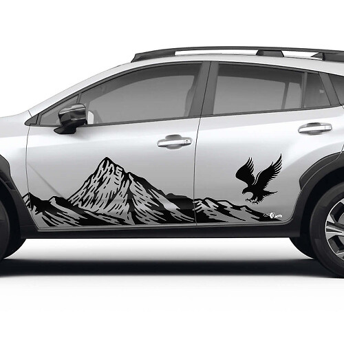 Autocollant Vinyle Graphique Décalque Portes Latérales Aigle des Montagnes pour Subaru Crosstrek