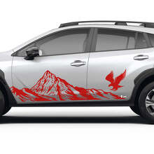 Autocollant Vinyle Graphique Décalque Portes Latérales Aigle des Montagnes pour Subaru Crosstrek 2