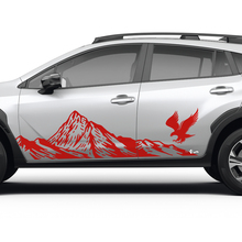 Portes latérales Mountains de paysage d'aigle en vinyle autocollante - Graphic Sticker Universal Fit Suba
 2
