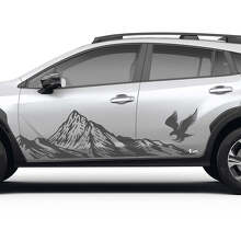 Autocollant Vinyle Graphique Décalque Portes Latérales Aigle des Montagnes pour Subaru Crosstrek 3